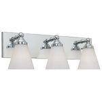 Designers Fountain 6493-CH Hudson 3 Bathroom Vanity Light Fixture, Chrome