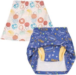 MooMoo Baby Potty Training Skirts 2 Packs Cotton Diaper Skirt for Potty Training Absorbent