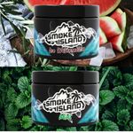 Smoke Island Shisha Flavour set 2 aroma, No Nicotine, Non Tobacco Flavour for Hookah Shisha Aroma 250gr Ice Watermelon, 250gr Mint, 2 pcs