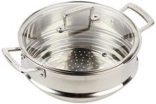Le Creuset 3-Ply Stainless Steel Large Multi Steamer with Glass Lid , 24 cm, 96101924001000