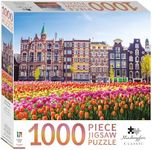 Hinkler - Mindbogglers 1000-Piece Jigsaw Puzzle - Amsterdam, Netherlands - Tulips in Springtime - Jigsaws for Adults