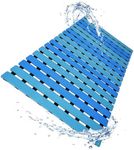 LuxurYou Non Slip Bathtub Mat Mildew and Mold Resistant Shower Floor Mat with Suction Cups | Easy Dry Construction | Non-Toxic, BPA, Latex, Phthalate Free (Wave)