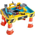 Theo Klein 3208 CAT Sand and Water Play Table I Two pools including wheel and backhoe excavator and much more accessories I Toys for children aged 18 months and over