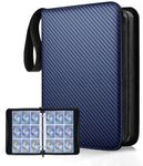 9-Pocket Card Collection Binder with 50 Pcs Removable Sleeves, Trading Card Binder 900 Pockets, Card Binder with Zipper & Handle, Multi-use Trading Card Holder for Game/Football