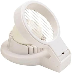 KitchenCraft Egg Slicer, Multifunctional Egg Cutter, Plastic with Stainless Steel Wire, 12 x 9 x 4 cm, White