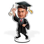 Trove Treasure Wooden Caricature Personalised Gifts for Graduate Girl Height 8 Inch (Car-08), Multi Colour