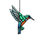 HAOSUM Hummingbird Stained Glass Window Hangings Ornament Gift for Friends,Mom, (Hummingbird C)