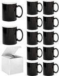 Sublimation Color Changing Mugs Blank 11oz 12 Pack Coffee Cups with Box