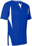 Champro Wild Card 2 Button Polyester Baseball/Softball Jersey, Adult X-Large, Royal,White