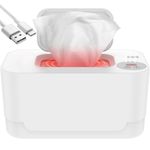 Baby Wipe Warmer, Thermostat Baby Wipe Heater, 40-55°C Adjustable Baby Wipes Dispenser Warmer, Wet Wipes Warmer Prevent Dry, USB Baby Wipe Warmer for Car Home Baby Nursery(white)