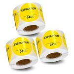 900 Labels - Expiration Date Stickers, 1.5 inch Circle Dot Small Blank Food Date Labels for Food Containers/Freezer Storage/Restaurants/FoodSaver/Food Service Prep Label - Food Rotation Labels