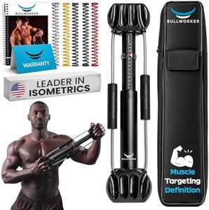 Bullworker Isometric Exercise Equipment - Steel Bow 20", Portable at Home Gym Equipment for Back, Shoulder, Chest, Biceps, Triceps, Abs, Arm Workout, All in One Exerciser for Men & Women, 0-130lbs