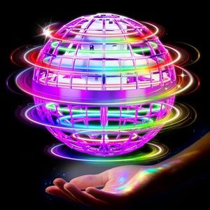 NWLAEWR Flying Orb Ball Toy, 2025 Upgrade Hand Controlled Hover Ball with LED Lights,360° Rotating Boomerang Globe Cool Mini Drone, Ideal Birthday&Christmas Gift for Boys Girls-Bright Purple