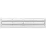 18'' x 4'' Inch / 450 x 92 mm Door Air Vent Grille - Two Sided White Ventilation Cover - No Screws Included - Bathroom, Living Room, Kitchen, Garage (17.7" x 3.60" Inch)