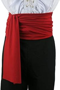Flyingstart Pirate sash Zorro Dracula Fancy Dress Accessorie Buccaneer LARP Costume - Red