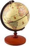 TTKTK Mini Vintage World Globe for Adults & Kids with Wooden Stand,Antique Decorative Desktop Globe for Home Décor and Office Desktop,Educational Gift Globe for kids learning 8-12 kids 4-8