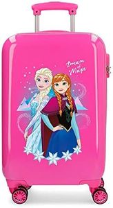 Disney Frozen La Reine des Neiges Dream of Magic Valise Trolley Cabine Rose 37x55x20 cms Rigide ABS Serrure à combinaison 32L 2,5Kgs 4 roues doubles Bagage à main