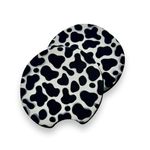 Cow pint car coaster | fabric drink mat | perfect gift option | fits into most car cup holders 7cm | two pack