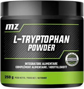 L-Tryptophan Powder 250g - Pure L-tryptophan 600 mg per Serving - 416 servings per Pack - Amino Acid Supplement - Vegan and without Additives - by MZ