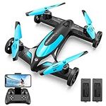 Jiakora V11 Mini Drone with 1080P HD FPV Camera for Kids,Remote Control Drone with Land Mode or Fly Mode, 2 Batteries Longer Flight Time, App Control, Altitude Hold,3D Flips, Gift Toy for Boys Girls