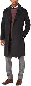 LONDON FOG Men's L19195 Signature Wool Blend Top Coat - Charcoal - 44R