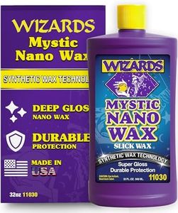 Wizards Mystic Nano Car Wax Polish - Protects and Provides Extreme Gloss and Slickness - Safe For All Paint and Clear Types Car Polishing Compound - For Both Machine and Hand Use - 32 oz