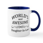 CafePress World's Most Awesome Daughter in Law Mug 11 oz (325 ml) Ceramic Coffee Mug