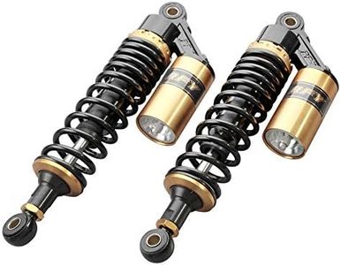 Newsmarts 2pcs 12.5" 320mm Motorcycle Air Shock Absorbers Rear Nitrogen Suspension Universal Fit for UTV ATV Go Kart Quad Dirt Sport Bikes, Gold and Black