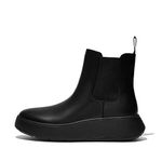 Fitflop Women's F-Mode Leather Flatform Chelsea Boots, Black, 6 UK