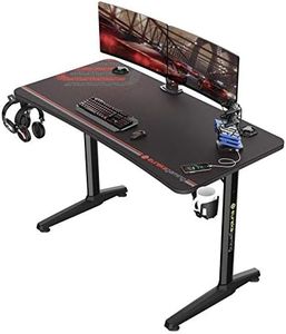 EUREKA ERGONOMIC Gaming Desk 47" Home Office Gaming Computer Desk PC Table 47 Inch Black