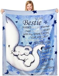 Manta de cama de dibujos animados de 50 x 60 pulgadas para mejores amigas, manta para mujeres y niñas, regalo de amistad, regalo de cumpleaños, manta de regalo por separado para mejores amigas (mejor