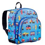 Wildkin Olive Kids Trains, Planes and Trucks Pack N Snack Backpack