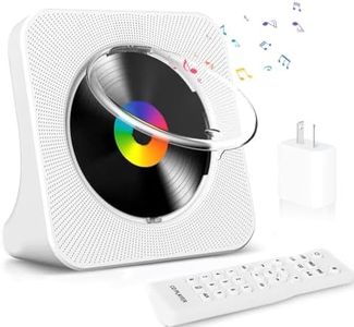 SHIWAKOTO Portable CD Player with Bluetooth, Home CD Player with LED Screen, USB Port, FM Radio, AUX Port, Compact Audio Music Player with Remote