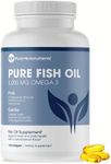 Pure Micronutrients - Omega 3 Fish Oil Supplement, EPA/DHA Fatty Acids, 3000mg, Triple Strength Burpless Fish Oil Supplements with Lemon - Heart, Eye, Brain & Immune Support - 120 Softgels