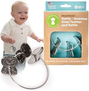 Kleynimals Stainless Steel Toy Keys, Baby Rattle & Teether for Sensory Play