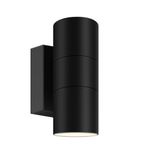 Kerry Outdoor Wall Lights, IP65 Waterproof Up Down Mains Powered Lighting, Outside Black Stainless Steel Wall Sconce with Push Connector, Exterior Wall Mount Lamp for Front Door Porch (Bulb Excl.)