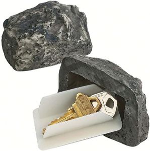 Fake Rock Key Hider Outdoor Safe for Vehicles, Waterproof Hide A Key Outside for Car Keys, Camping and Hiking