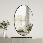 Koonmi Black Oval Bathroom Mirror, 