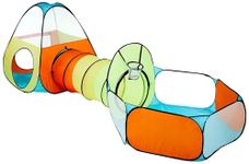 Amazon Brand - Jam & Honey Theme 3 in 1 Combo Tunnel for Kids (Multi Colour) Without Balls (3 Year+ Age Group)