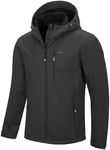 33,000ft Men's Softshell Jacket with Hood Waterproof Windbreaker Lightweight Rain Shell Jacket for Outdoor Hiking Travel
