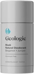 Geologie Moab Natural Deodorant | Bergamot + Juniper Scent for Men & Women | Sensitive Skin Safe | Aluminum-Free, Baking Soda-Free, Dermatologist Tested, Vegan, Sulfate-Free, Paraben-Free | (2.6 oz)