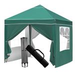 Pop Up Gazebo, Gazebo with Removable Sidewalls, Sturdy Frame, Weather-Resistant Protection, Ideal for Outdoor Events, Parties, and Markets (green)