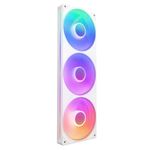 NZXT F360 RGB Core - 360mm Single-Frame Fan Unit with 3 x 120mm RGB Fans - Speed & Lighting Control - High Static Pressure & Airflow - Fluid Dynamic Bearings - 8 aRGB LEDs Per Fan - White