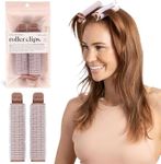 Kitsch Instant Volumizing Hair Clips for Women - Roller Clips for Volume, Curls & Root Lift for All Hair Types, Volumizing Hair Root Clips for Effortless Curl That Last, Easy to Use - 2pcs Terracotta