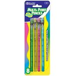 BAZIC Transparent Multi-Point Pencil (8/Pack) (Case of 24)