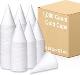 Generic (1,000 Pack) - 4.25 Oz Cone Cups, Paper Disposable Cups for Snow Cones, and Water Dispensers (White)