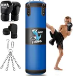 YORWHIN 2.7FT Kids Punching Bag Set, Oxford Boxing Bag for Kids, Hanging Punching Bag with 6OZ Gloves, Heavy Boxing Bag Kit for Youth Boxing MMA Kickboxing Karate Muay Thai Training Equipment