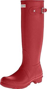 HUNTER Womens Original Tall Winter Rain Festival Snow Wellington Boots - Military Red - 5