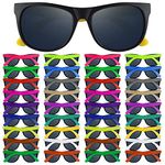 FEPITO 36 Packs Sunglasses Bulk 80's Style Sunglasses party Supplies for Outdoor Beach Party Birthday Party Favors