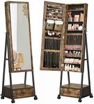 SONGMICS Jewellery Cabinet, High Fu